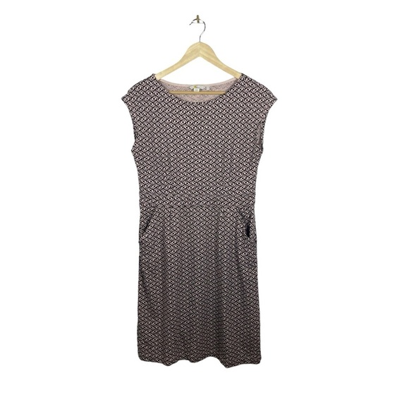 Boden Women’s Florrie Jersey Floral Dress in Dusty Pink/Black Size 10 - Picture 3 of 13